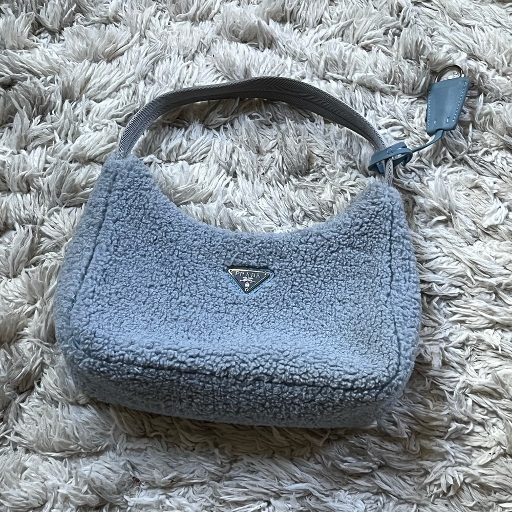 Prada Re-Edition Baby Blue Shesrling Bag